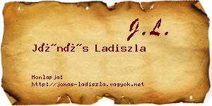 Jónás Ladiszla névjegykártya